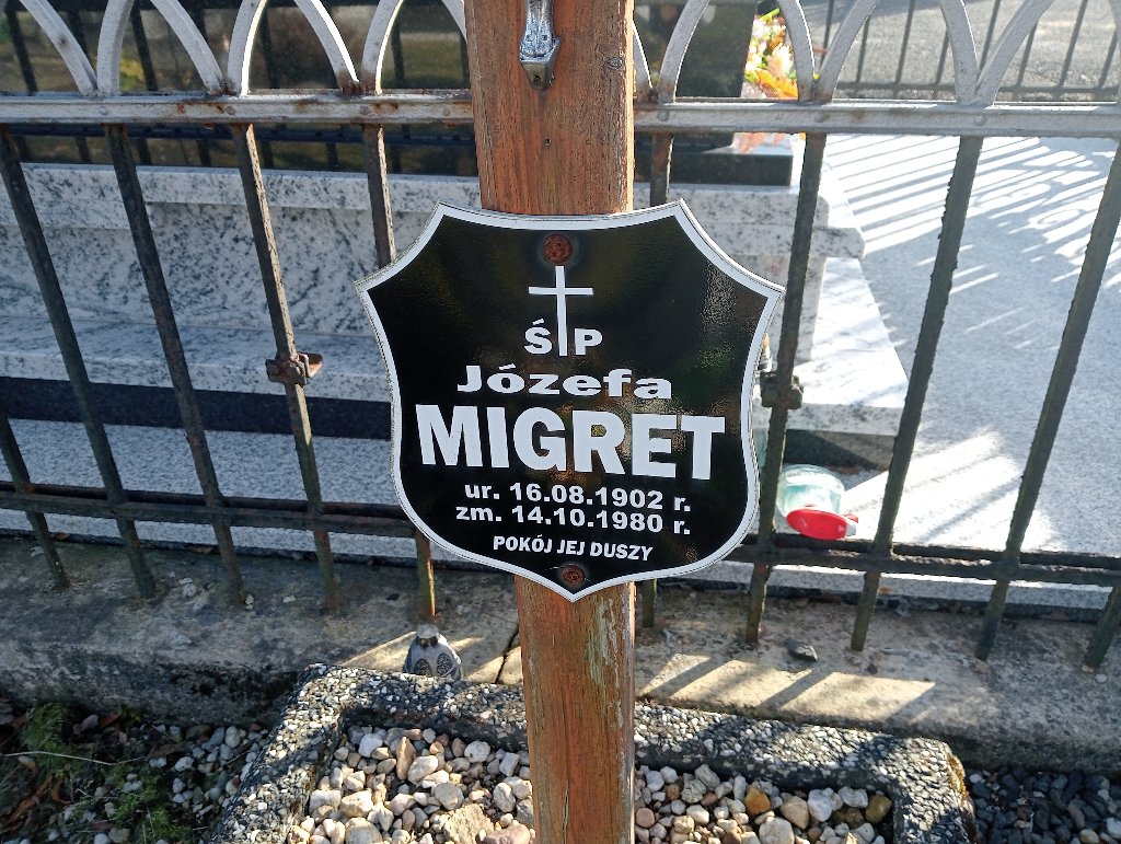 Józefa Migret 1902 Olszyna - Grobonet - Wyszukiwarka osób pochowanych