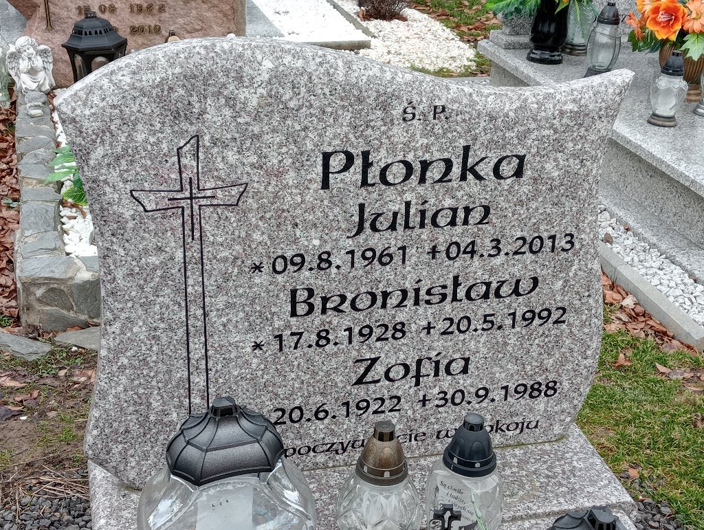 Bronisław Płonka 1928 Olszyna - Grobonet - Wyszukiwarka osób pochowanych